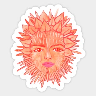 Beautiful flame girl Sticker